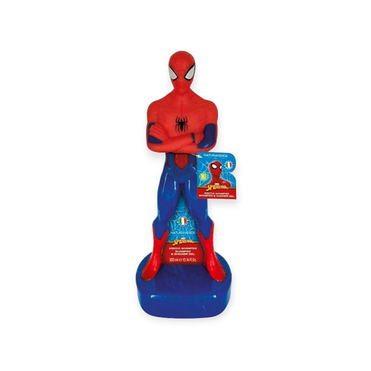 Bellissimo contenitore 3D di docciaschiuma originale marvel Spiderman. Formula all'estratto di avena Bio, capienza 300ml.