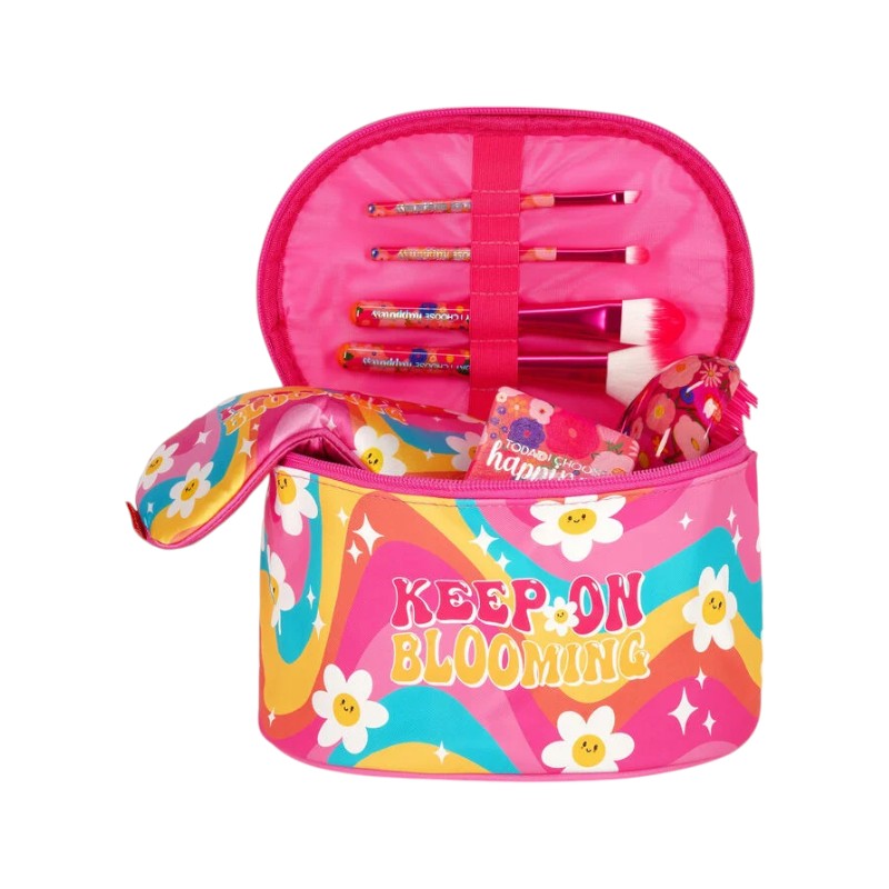 Bellissimo beauty case a tema floreale per contenere trucchi ed altri accessori