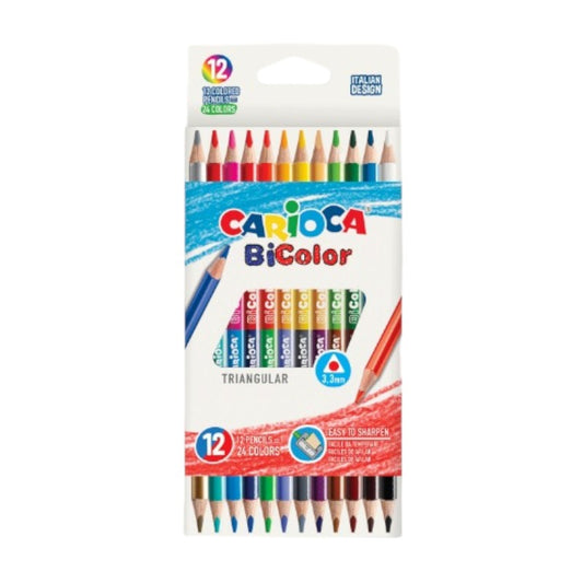 Scatola matite colorate Carioca bicolor 12 pezzi | Viano Shop