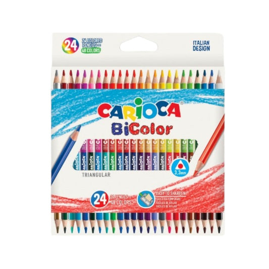 Scatola matite colorate Carioca bicolor 24 pezzi | Viano Shop