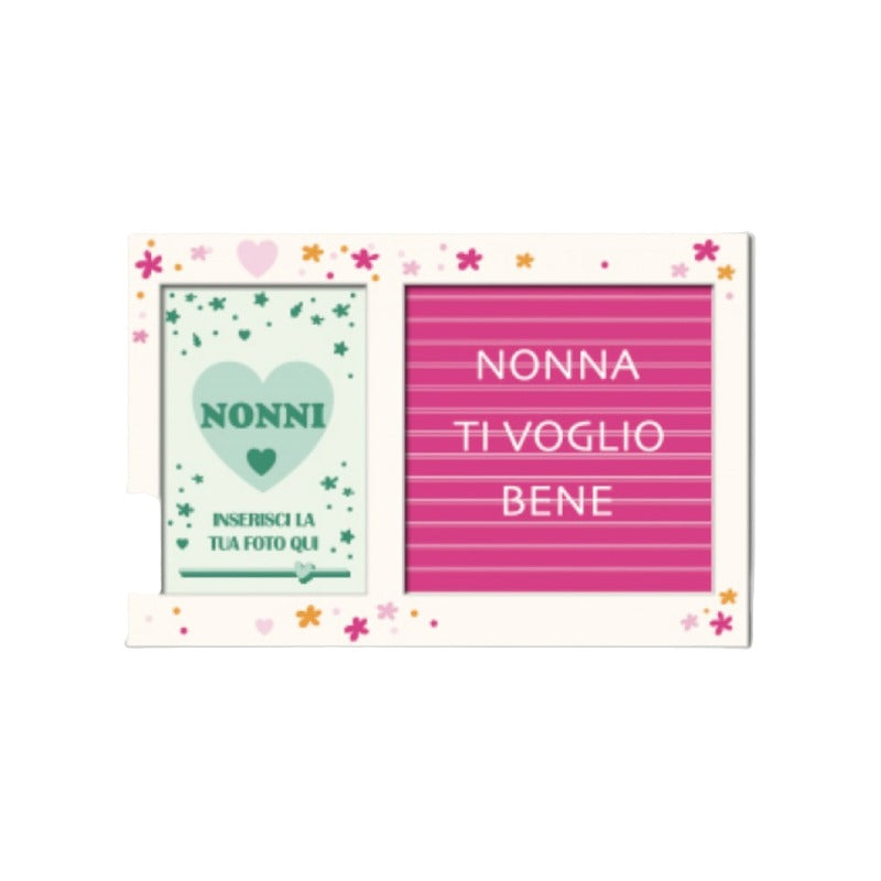 Bellissima cornice regalo per la festa dei nonni con la scritta "Nonna ti voglio bene"