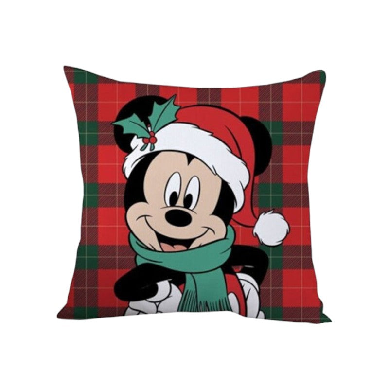 Cuscino quadrato sfoderabile a tema Minnie & Topolino Christmas