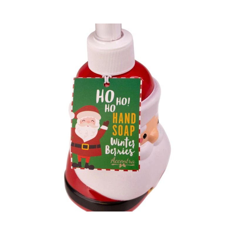 Portasapone mani natalizio a forma di volto di Babbo Natale