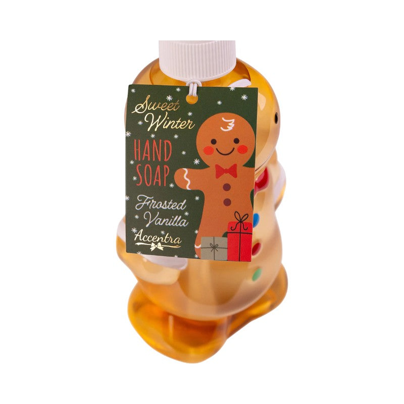 Portasapone mani natalizio a forma di omino di pan di zenzero