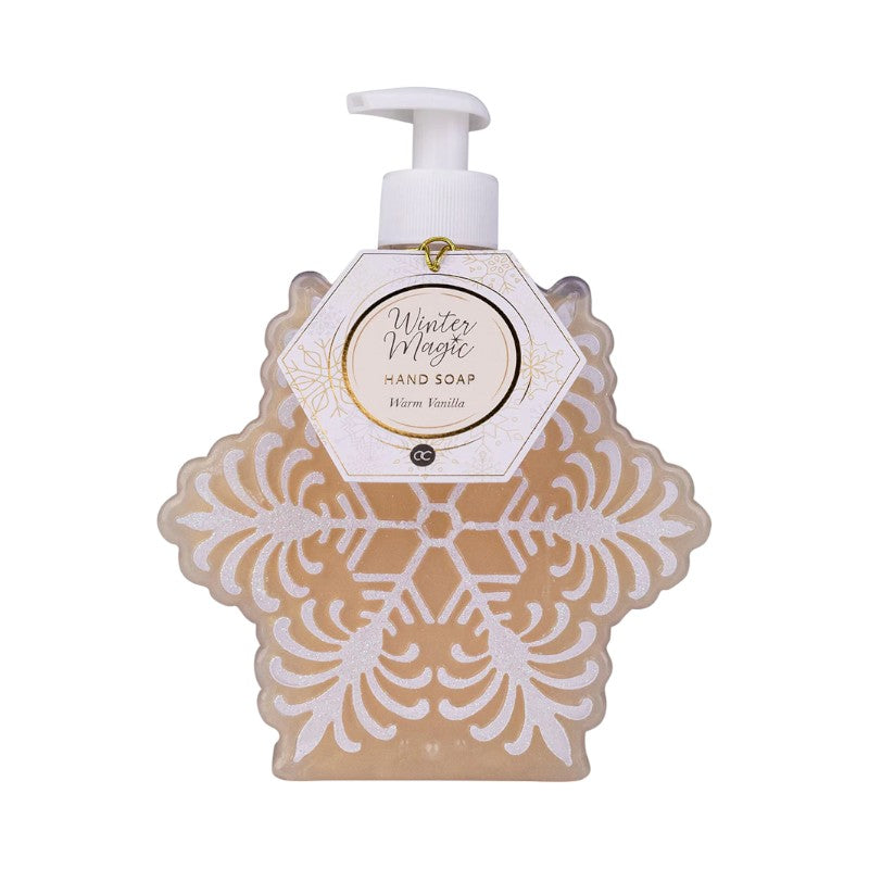 Bellissimo accessorio per il bagno natalizio a forma di fiocco di neve, fantastico dispenser per il sapone mani.