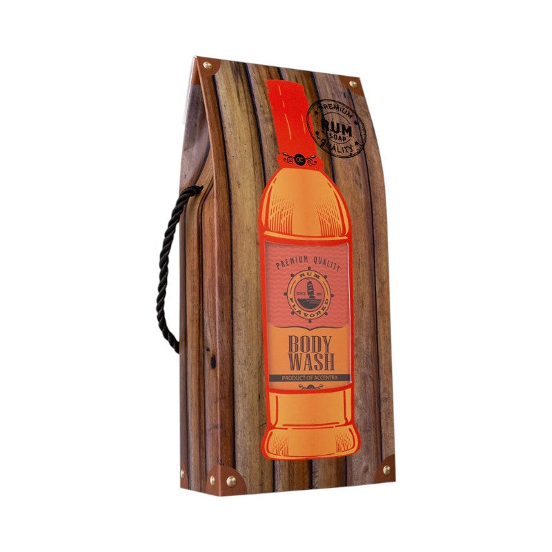 Divertentissimo docciaschiuma a forma di una bottiglia di Rum, con scatola regalo