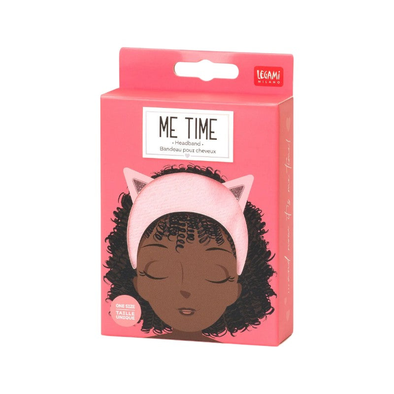 Bellissima fascia raccogli capelli per trattamenti viso a tema gattino