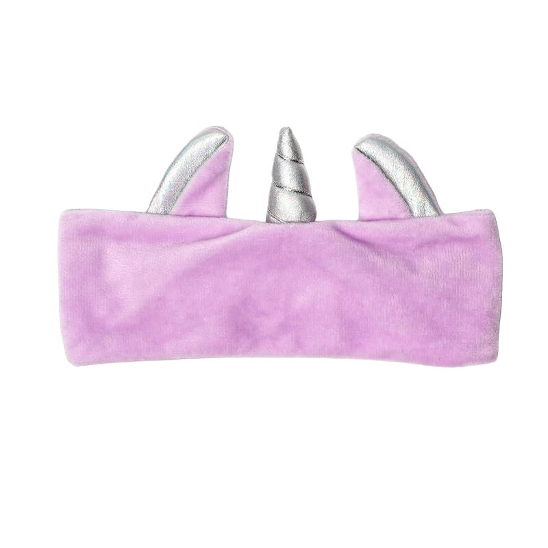 Bellissima fascia raccogli capelli per trattamenti viso a tema Unicorno