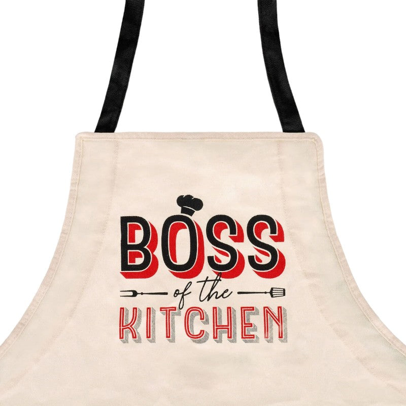 Fantastico grembiule da cucina da adulto con la scritta "Boss of the kitchen"
