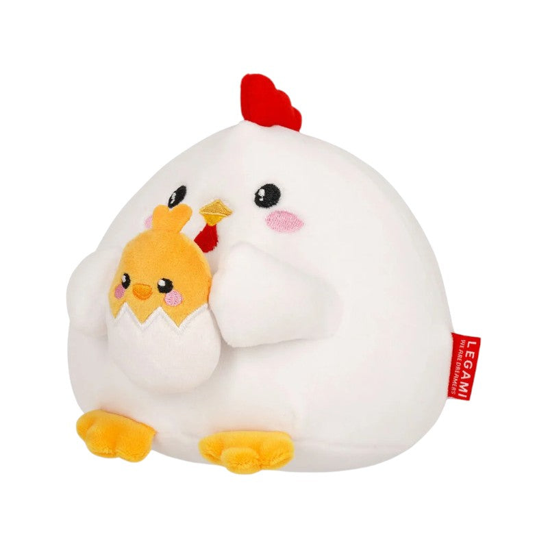 Bellissimo peluche legami super morbido a forma di gallina