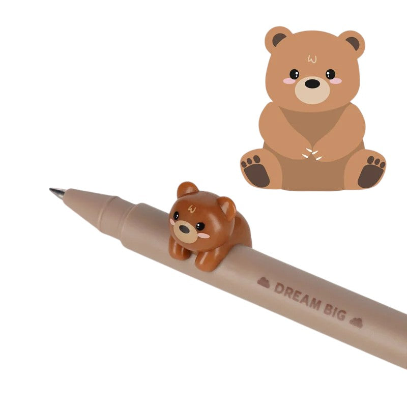 Bellissima penna a gel Legami Lovely Friends con animaletto rimovibile 3D