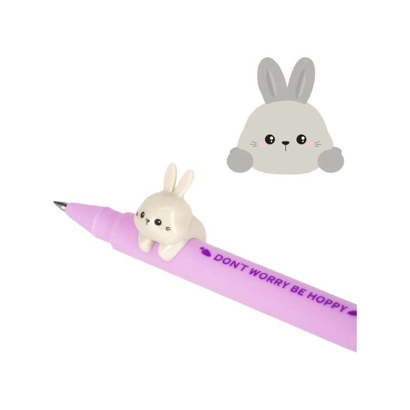 Bellissima penna a gel Legami Lovely Friends con animaletto rimovibile 3D