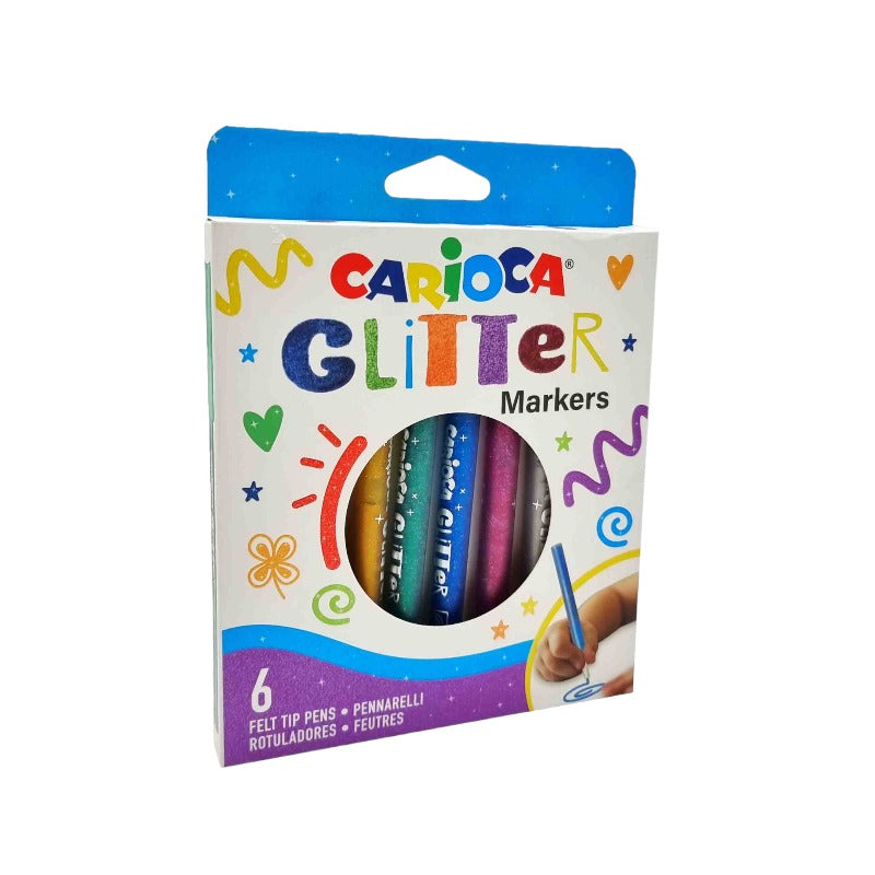 Scatola pennarelli Carioca Glitter Markers 6 pezzi | Viano Shop
