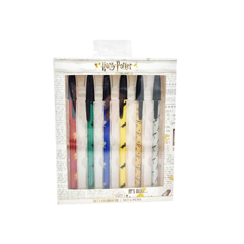 Fantastico set composto da 6 penne a sfera a tema Harry Potter.