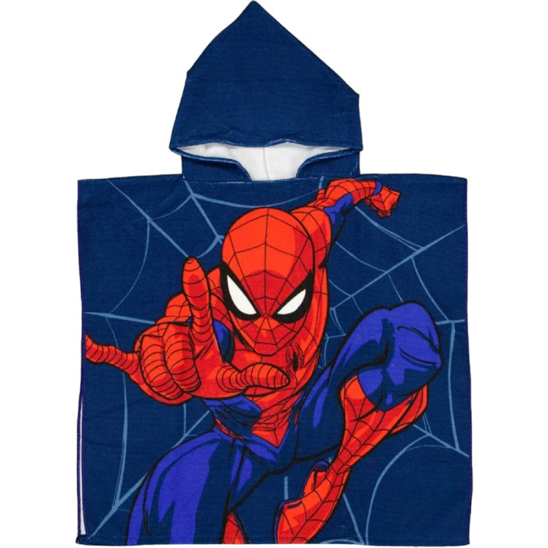 Bellissimo Poncho in microfibra originale spiderman. Questo accappatoio è pratico e versatile, ottimo per le giornate al mare o in piscina.