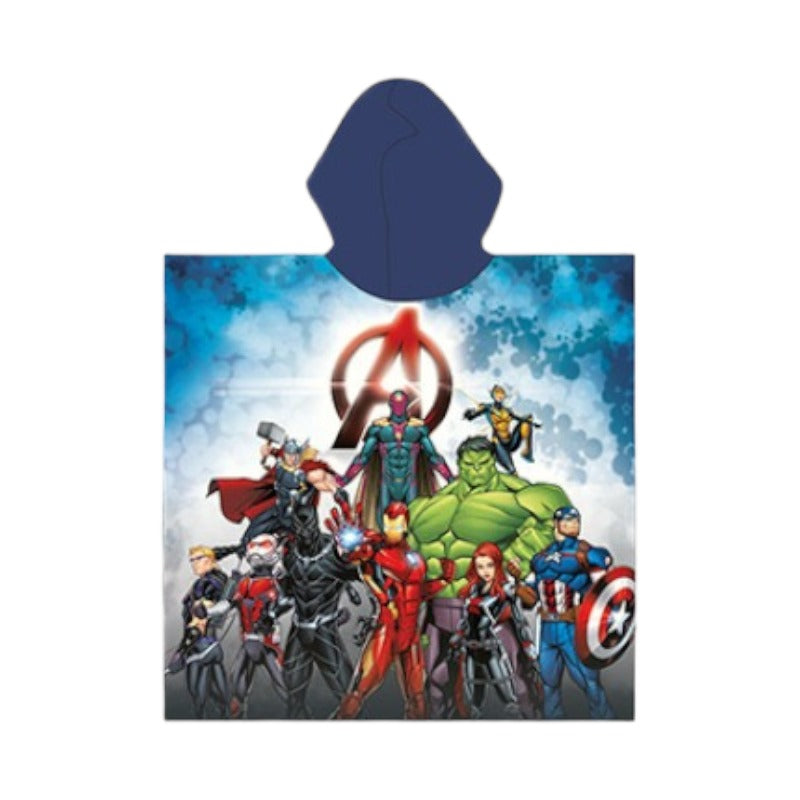 Bellissimo accappatoio in microfibra con cappuccio a tema Marvel Avengers