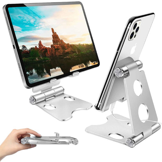 Bellissimo supporto porta telefono e porta tablet da tavolo, super resistente e pieghevole.