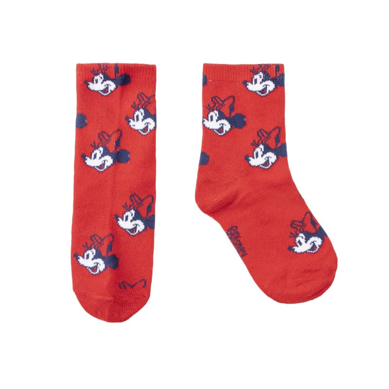 Bellissimo set regalo composto da 5 paia di calzini colorati in cotone a tema Disney Minnie Mouse. Questo kit è una perfetta idea regalo per le piccole amanti di Minnie.
