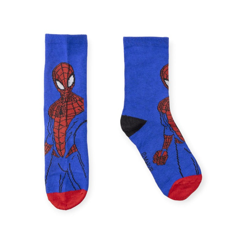 Bellissimo set di calzini colorati in cotone per bambini a tema Marvel Spiderman. Ogni coppia di calzini ha un colore differente. Scatola regalo inclusa.