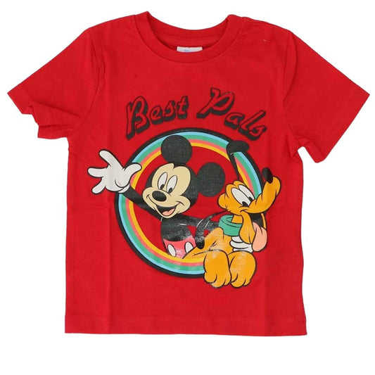 Bellissima maglietta rossa per bambini a tema Disney Mickey Mouse