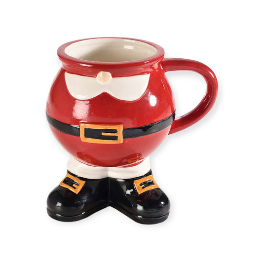 Bellissima tazza in ceramica di altissima qualità a forma di Babbo Natale con piedini 3D.