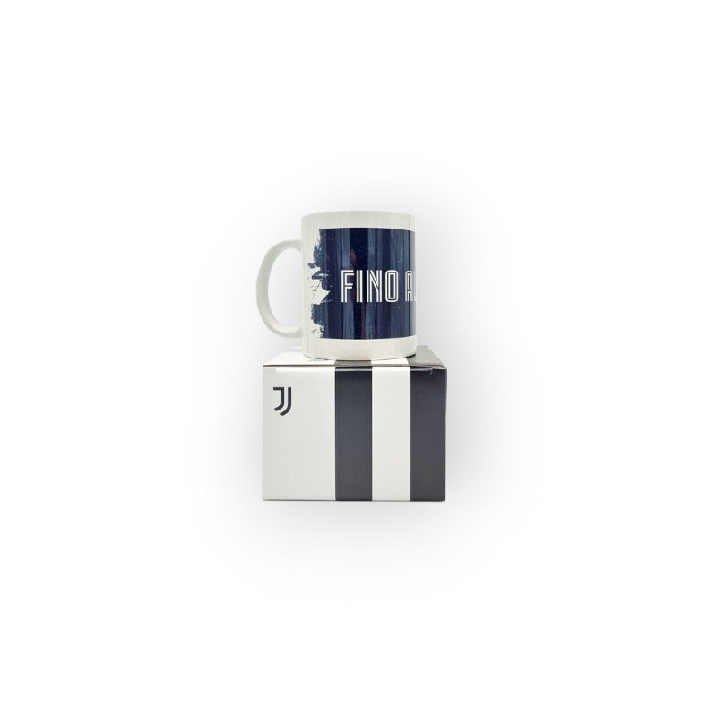 Tazza Nera Juventus con scritta Fino alla Fine e logo Bianco. 100% Originale con scatola regalo