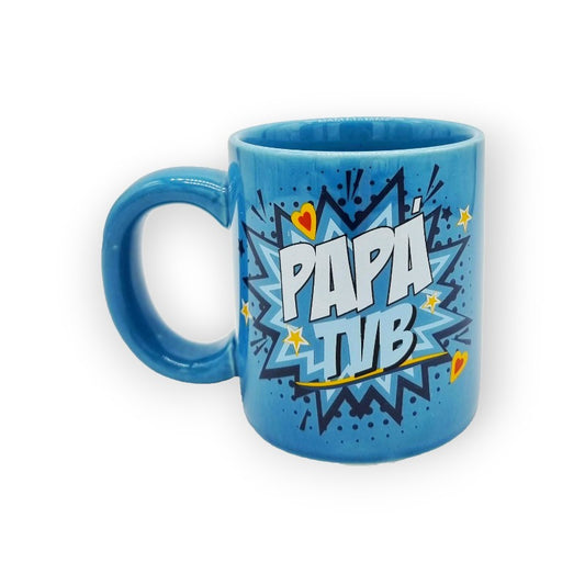 Festa del papà tazza in ceramica azzurra "Papà tvb"