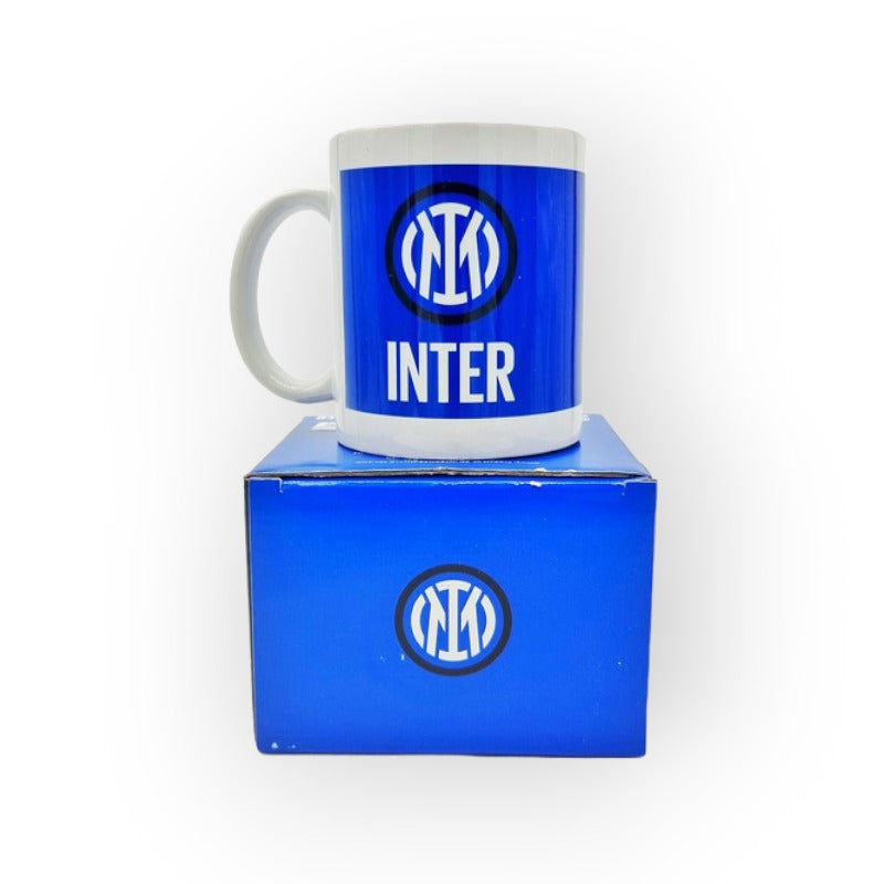 Tazza bianca con disegno blu logo e scritta Inter Fc. 100% Originale con scatola regalo.