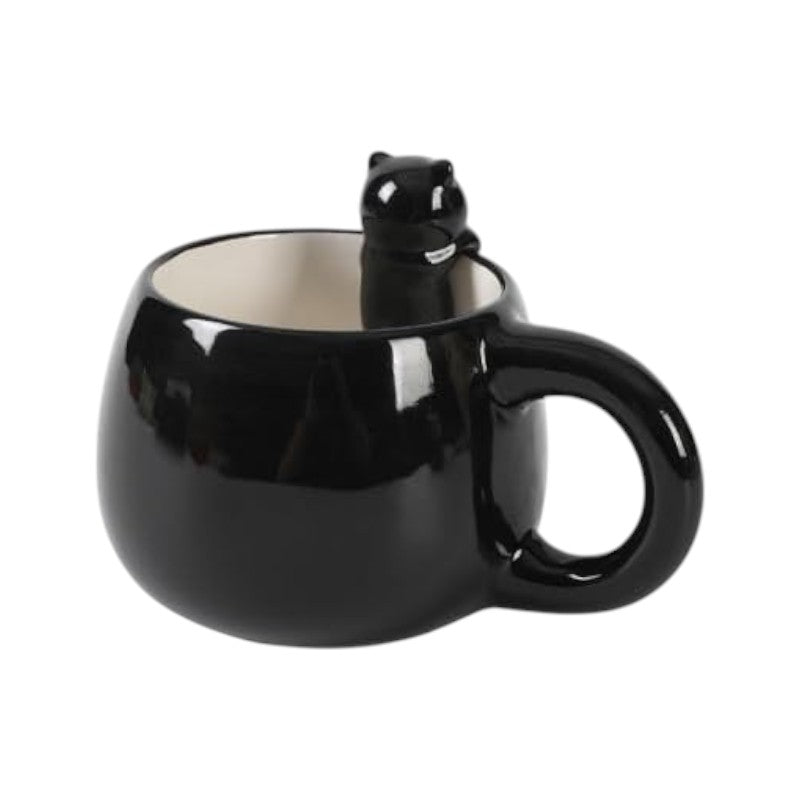 Bellissima tazza in ceramica di altissima qualità, tonalità pastello con animaletto 3D che sbuca da un estremità