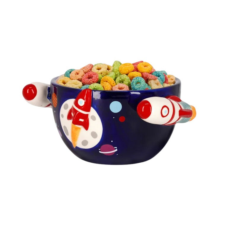 Bellissima tazza da colazione legami a tema spazio, con la scritta "Space Explorer"