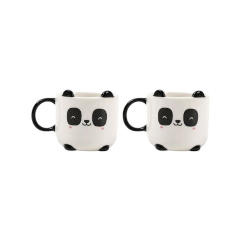 Bellissimo set composto da due tazzine per caffè espresso a tema panda