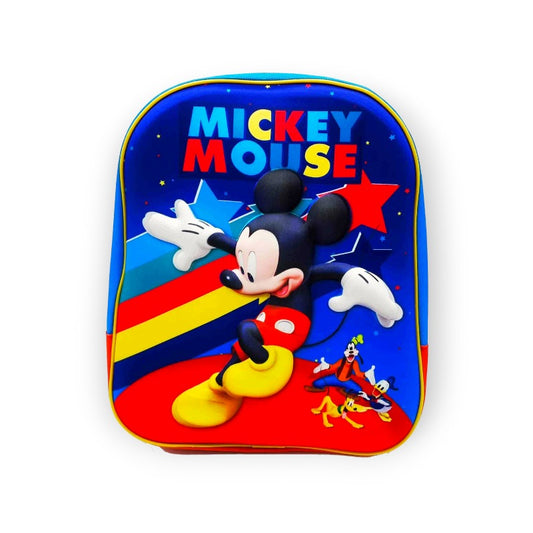Fantastico zainetto 3d per bambini a tema Disney Mickey Mouse. Lo zaino è dotato di spalline comode e regolabili. Colore blu con disegno di Topolino in rilievo