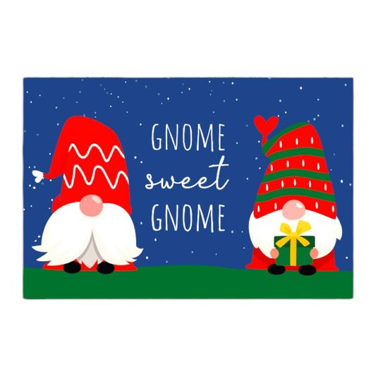 Bellissimo tappeto antiscivolo natalizio con design Gnomi