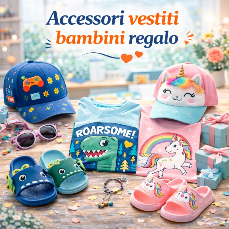 Collezione Accessori vestiti ed abbigliamento regalo bambini