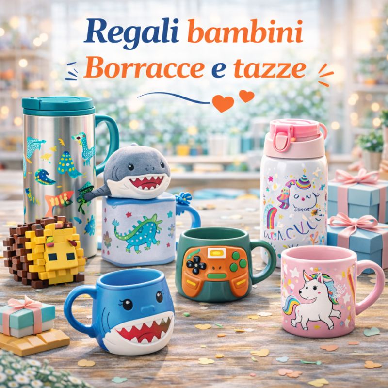 Collezione regalo bambini tazze e borracce