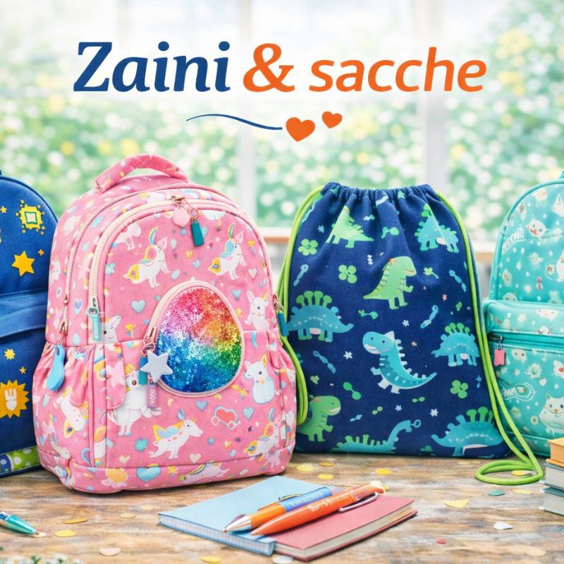 Collezione Cartoleria Zaini e sacche da scuola