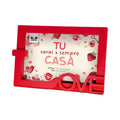 Bellissima cornice portafoto per San Valentino, rossa con la scritta "Love" 3D.