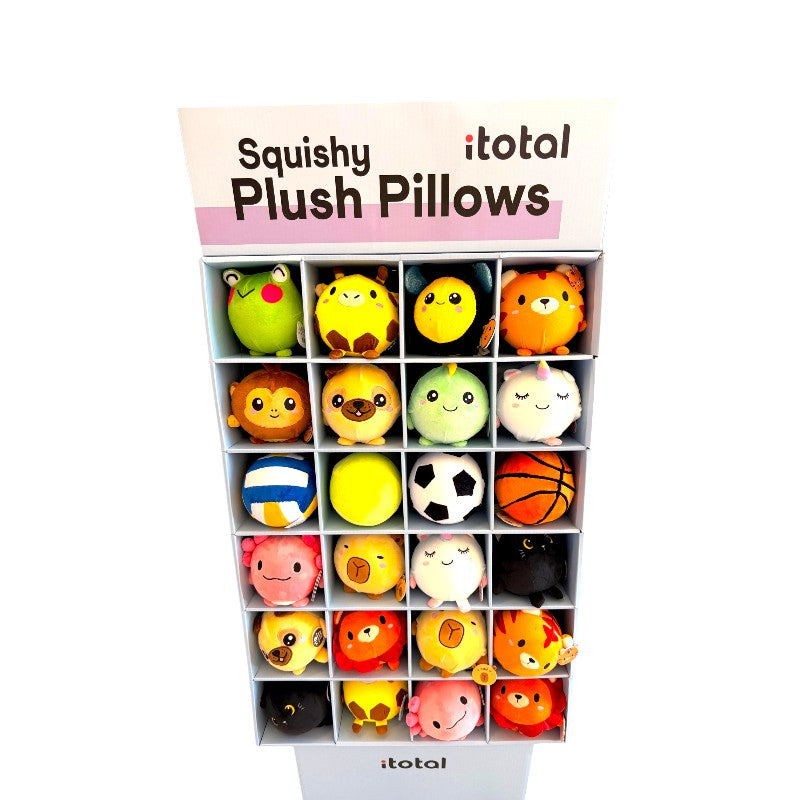 Peluche squishy I-Total Plush Pillows in memory foam — kawaii, morbidissimi, tanti soggetti da collezionare. Regalo perfetto per bambini e non solo.