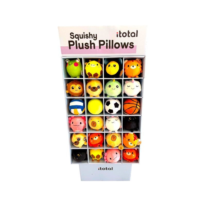 Peluche squishy I-Total Plush Pillows in memory foam — kawaii, morbidissimi, tanti soggetti da collezionare. Regalo perfetto per bambini e non solo.