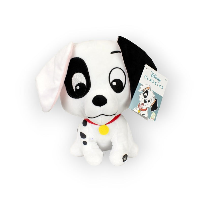 Fantastico peluche disney raffigurante un dalmata de "La carica dei 101". Bianco con macchie nere e suono. Altezza 30cm