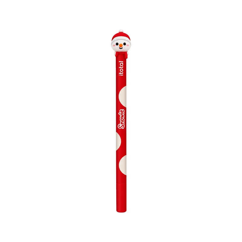 Set 4 penne cancellabili I-Total Climby Christmas Edition con Babbo Natale, schiaccianoci, pupazzo di neve e renna, punta 0,7 mm. Su Viano Shop!