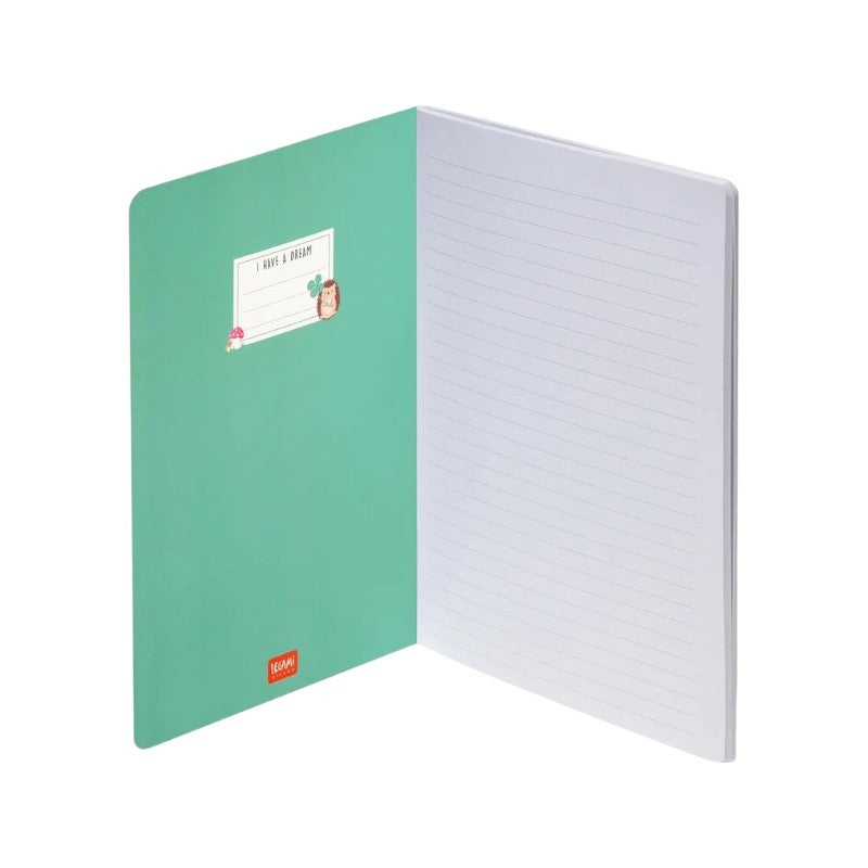 Quaderno Legami Cute Things Are Coming: 100 pagine a righe 100g/m2, copertina kawaii ricci. Il notebook tenero perfetto per la scuola!