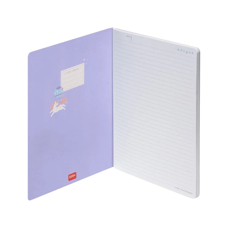 Quaderno Legami Make Every Day Magical: 100 pagine a righe 100g/m2, copertina kawaii unicorni. Il notebook magico per la scuola! Scoprilo 