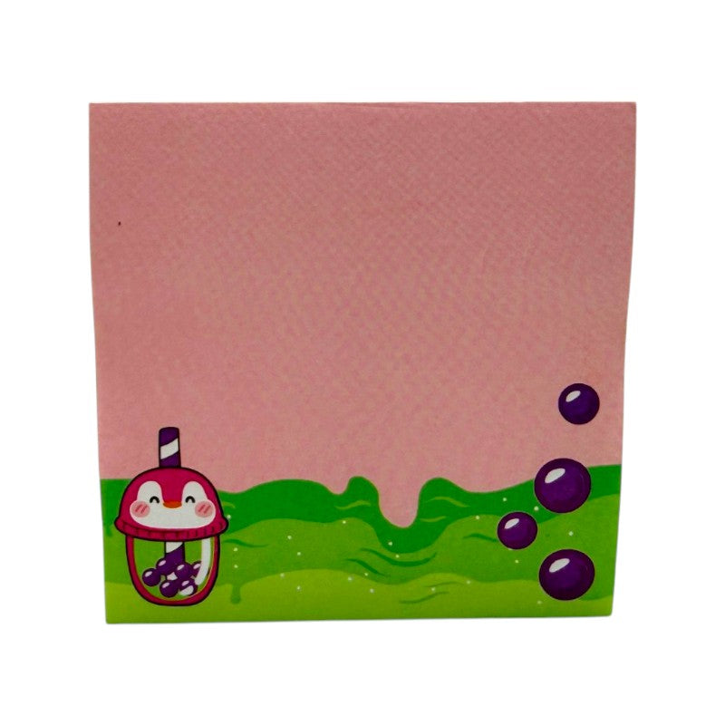 Set block notes adesivi tinta unita limited edition bubble tea, 250fogli adesivi