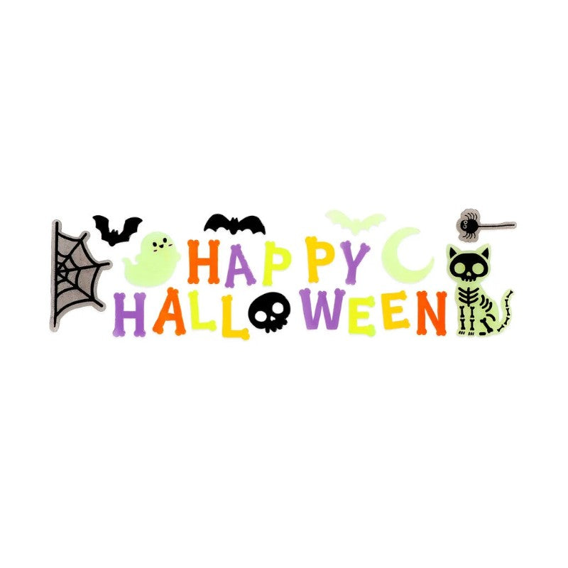 Set adesivi gel Legami Window-Glow Happy Halloween: 29 stickers con scritta glow in the dark per finestre. Edizione limitata! Scoprilo