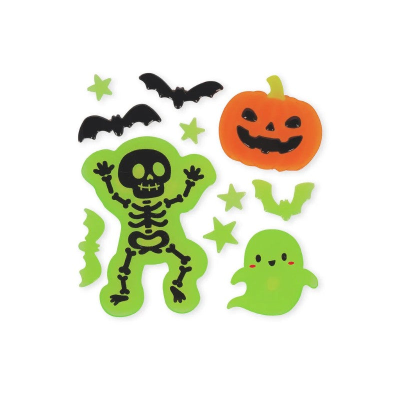 Set adesivi gel Legami Window-Glow Scheletro: 11 stickers glow in the dark per finestre, edizione limitata Halloween. Scoprilo ora!