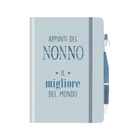 Bellissima block notes regalo con la scritta "Appunti del Nonno migliore del Mondo"