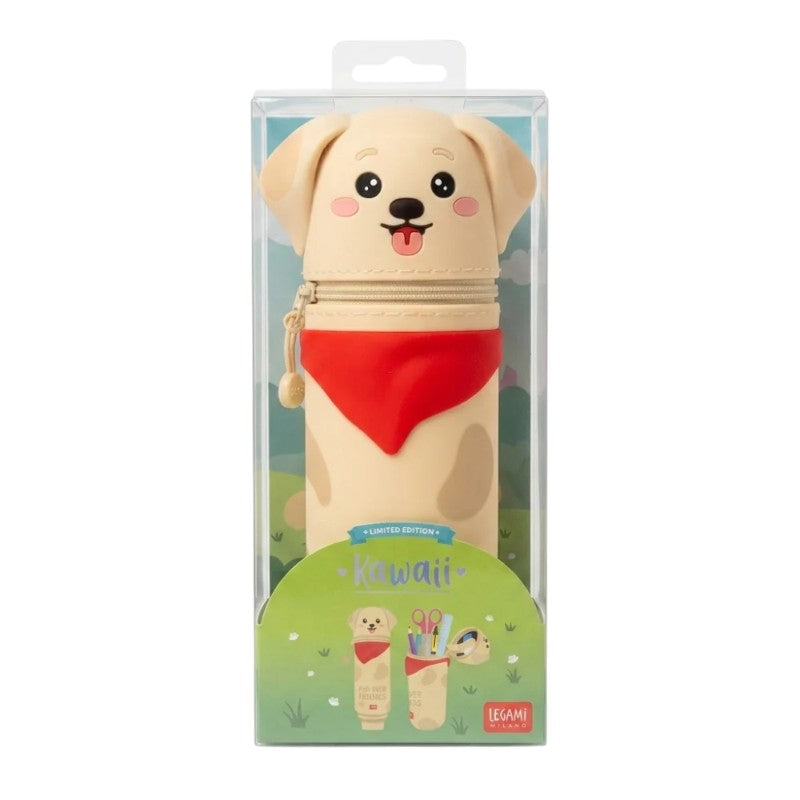 Astuccio Legami Fur-Ever Friends cagnolino Golden Retriever — silicone morbido, zip dorata, edizione limitata. Il regalo kawaii perfetto per la scuola. 