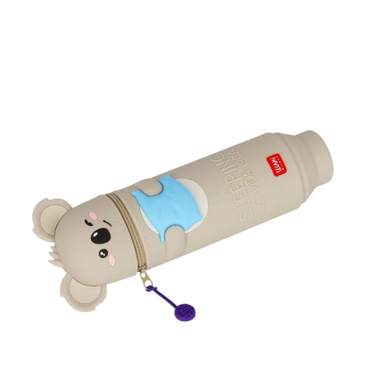 Astuccio Kawaii Legami Koala in silicone morbido con zip: diventa portapenne da scrivania. Scoprilo su Viano Shop!