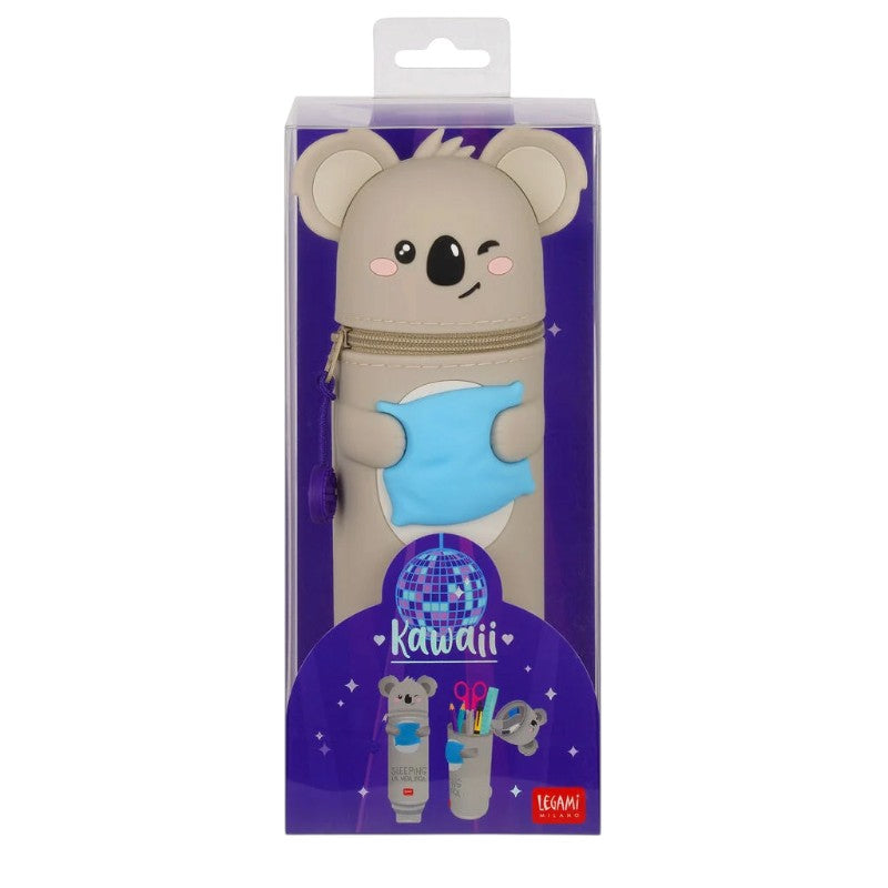 Astuccio Kawaii Legami Koala in silicone morbido con zip: diventa portapenne da scrivania. Scoprilo su Viano Shop!